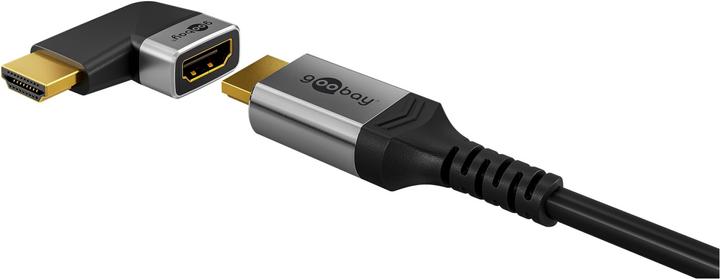 Produktbild Goobay HDMI-Winkeladapter 90° horizontal, 8K @ 60 Hz, vergoldet (HDMI)