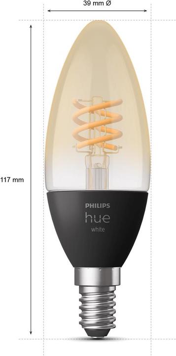 Immagine prodotto Philips Hue Tonalità di bianco (E14, 4.50 W, 300 lm, 2 x, G)