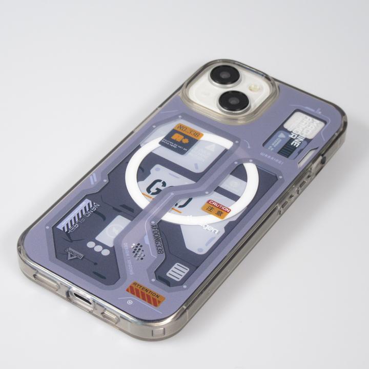 Actual product image PhoneLook Cover Rubber Silicone Machine Armor Type-G20 MagSafe Dark blue (Apple iPhone 15)