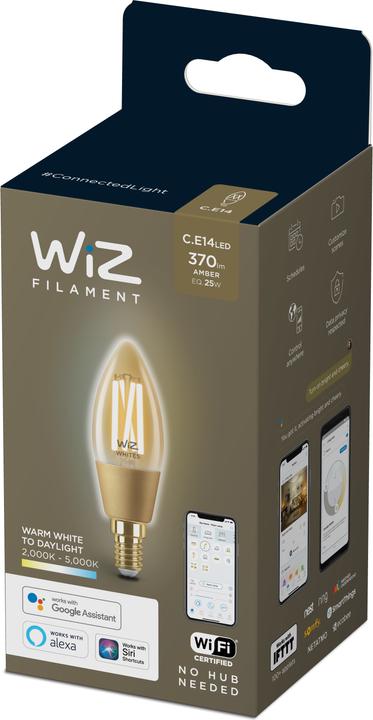 Actual product image WiZ Vintage Filament (E14, 4.90 W, 370 lm, 1 x, E)