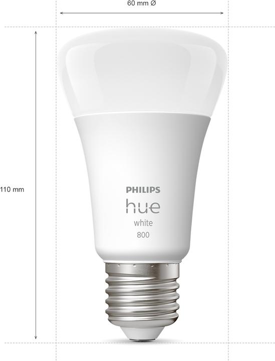 Productafbeelding Philips Hue Tint wit (E27, 9 W, 806 lm, 4 x, F)