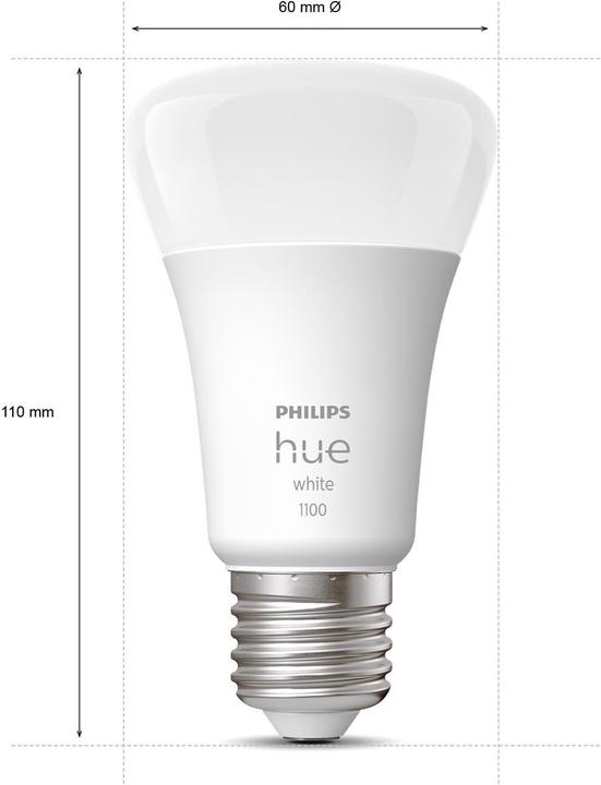 Produktbild Philips Hue White Starter Set (E27, 9.50 W, 1055 lm, 2 x, F)