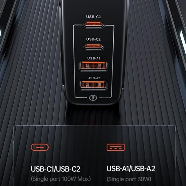 Immagine prodotto Usams Caricatore veloce GaN a 4 porte (100 W)