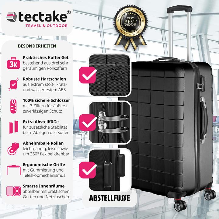 Actual product image tectake Trolley Set of 3 (98 l, M (50 - 90l), L (90 - 115l))