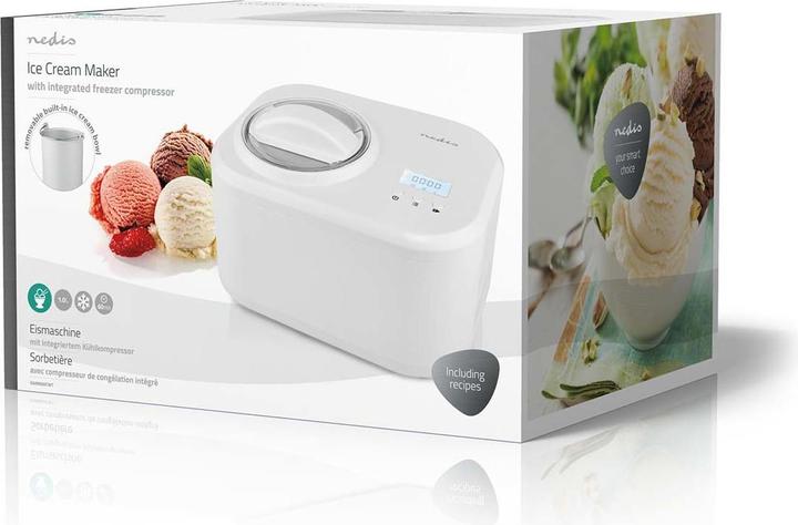 Actual product image Nedis Ice cream maker | 1.0 l | White | Plastic (EU plug)