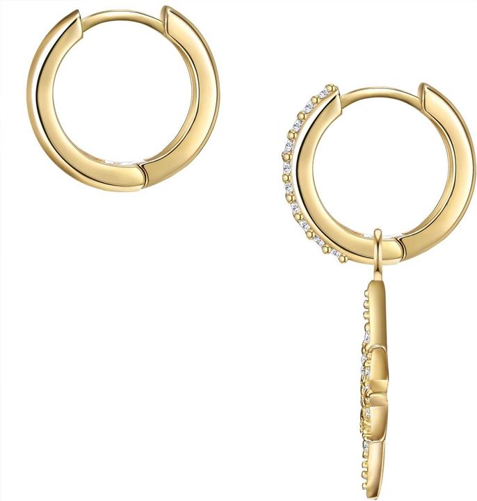 Immagine prodotto Glanzstücke München Stella da donna in argento sterling con zirconi in oro giallo - 24209 (Argento)