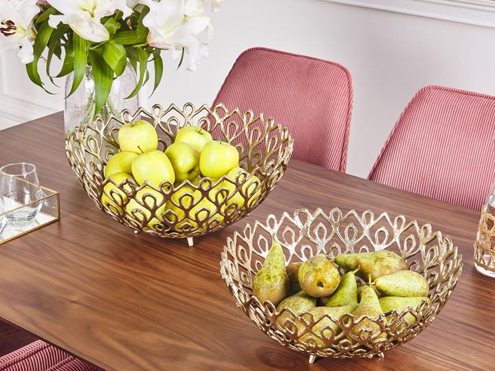 Produktbild Beliani Dekoschale Aluminium gold 2er Set GROGOL (45 x 45 x 20 cm)