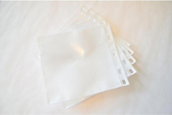 Actual product image Plast-Petter Ab CD-lommer til ringbind, hvide, pose a 5 stk.