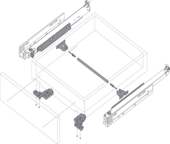 Image du produit Blum Roulements à double extension MOVENTO 760H/766H, TIP-ON