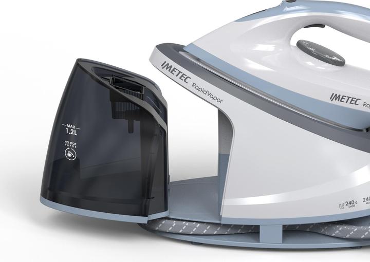 Produktbild Imetec Rapidvapor Bügelsystem, Flüssigkeramik-Bügelsohle, Schnellaufheizung, Leichtgewicht, 2400 W, Co (2400 W, 240 g/min)