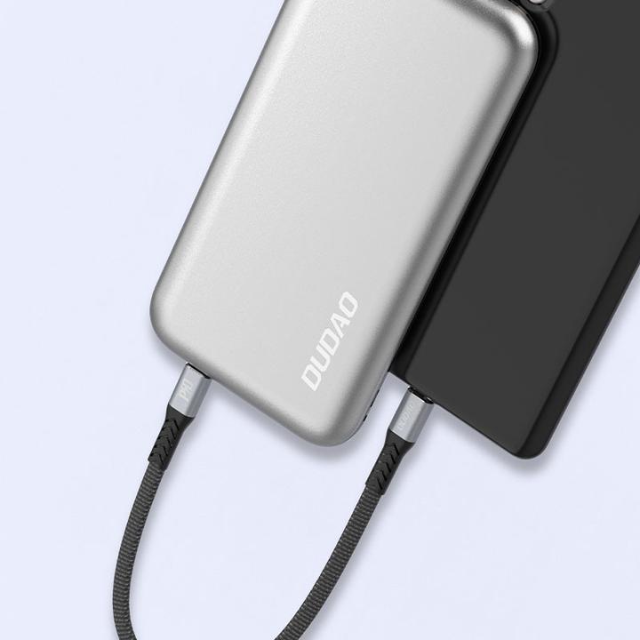 Produktbild Dudao USB-C to USB-C 100W PD 0.23m cable (black) (0.23 m, 100 W)