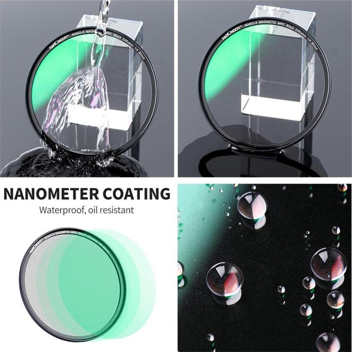 Immagine prodotto K&F Concept Magnetic 1/4 Black Mist Filter Nano X 49mm (KF-1816) (101.60 mm, Filtro nebbia nero)