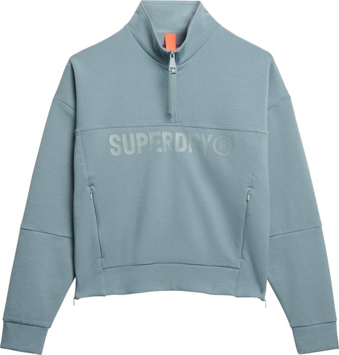 Superdry Lässiger Active Tech Pullover mit halblangem Reissverschluss und Logo