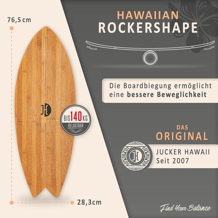 Produktbild Jucker Hawaii Balance Board mit Rolle und Korkhalbkugel