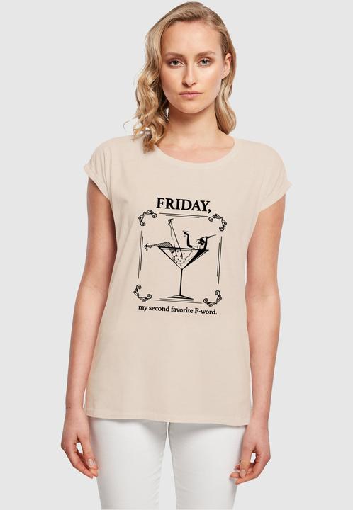 Actual product image Mister Tee Ladies F-Word Extended Shoulder Tee - 125199 (XS)