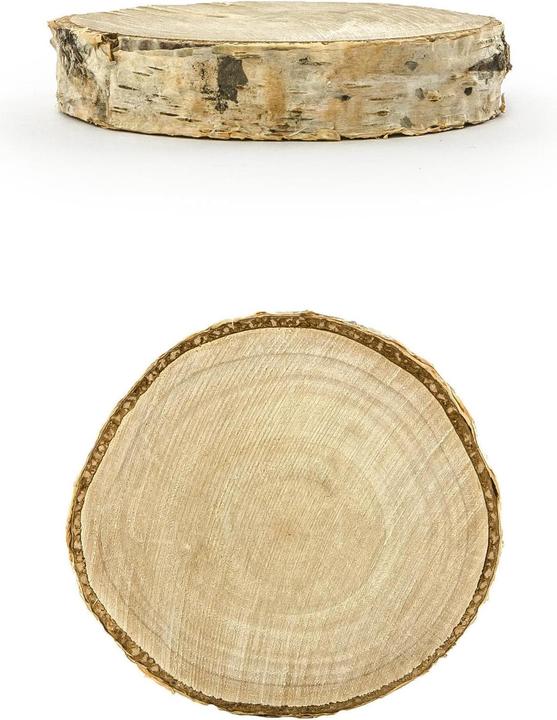 Produktbild Partydeco Tischkarte Holzscheibe Ø 4.5-6.5 cm H: 1 cm, 20 Stück, Braun