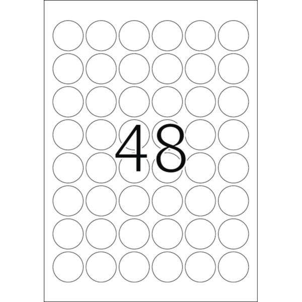 Actual product image HERMA Power labels A4