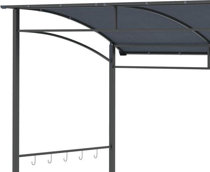 Produktbild Swisshandel24 Grillpavillon, Grillüberdachung, UV-beständig, wasserdicht, mit Haken, Stahlrahmen, Polyester, Grau (215 cm, 150 cm)