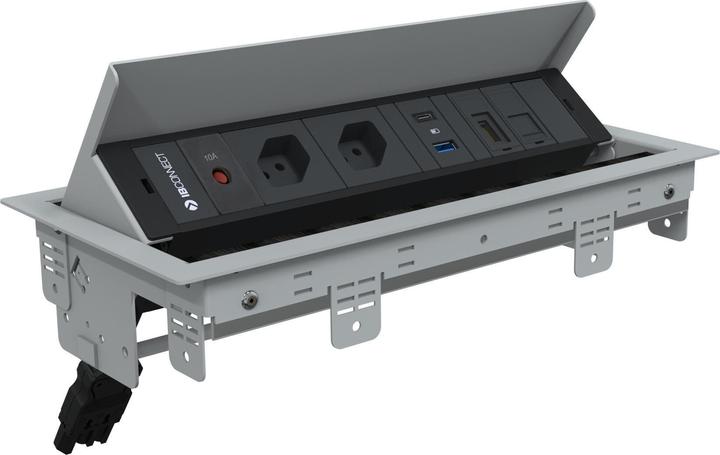 Produktbild IB Connect BOX+CUBOBOX Rahmen M4 2x Typ 13 1x USB-A/C 1x RJ45 1x HDMI grau (2 x, RJ45, USB, Typ 13, HDMI, 0.30 m)