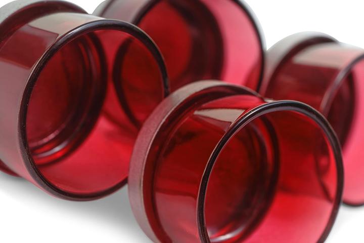 Produktbild Novaliv 8er-Set Teelichthalter rot - Kerzenhalter zum Stecken - Teelichtgläser - Adventskranz - 5cm (10 x 5 cm)