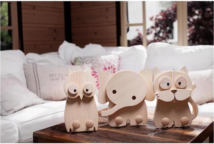 Produktbild Luka Zajc Design OWL-3980158 - Animal Kingdom Holzkleiderhaken Eule