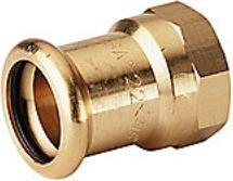 Actual product image Sanha transition sleeve 2x54mm - 2x54mm Cu press. M og V bakker. Rødgods (Press connection)