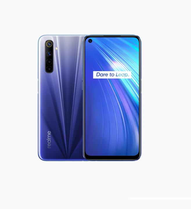 Actual product image realme 6 (4GB) (64 GB, Comet Blue, 6.50", Dual SIM + SD, 64 Mpx, 4G)