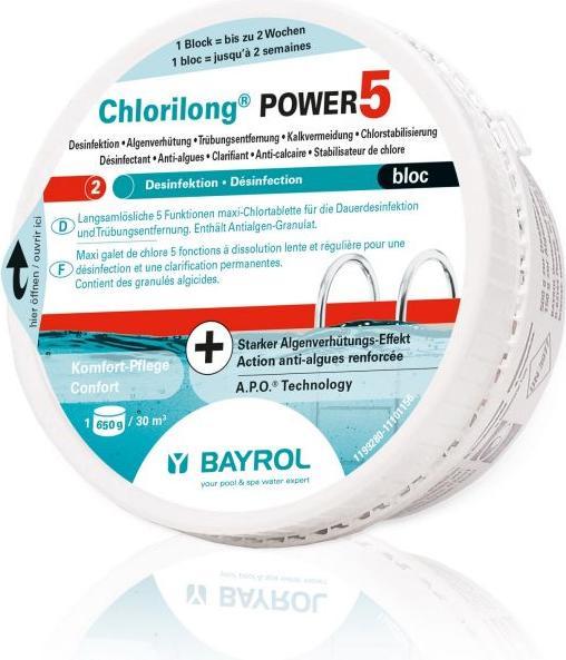 Produktbild Bayrol Chlorilong POWER 5 Bloc mini 0,34kg UN3077 (340 g, 340 ml)