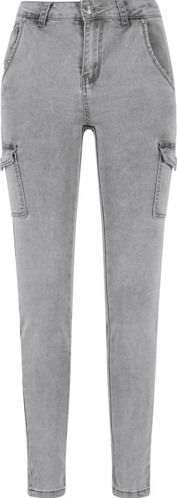 Cloud 5ive Cloud5ive Damen High Waist Cargo Jeans Hose mit washed look