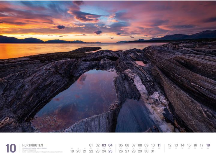 Actual product image Hurtigruten - Unterwegs zwischen Bergen und Kirkenes Kalender 2026 (54 x 42 cm, Hardcover, German)
