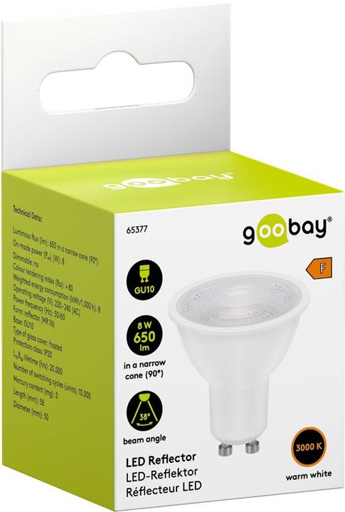 Image du produit Goobay Réflecteur LED, 8 W (GU10, 8 W, 650 lm, 1 x, F)