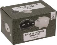 Produktbild G. Wurm Salz/Pfefferstreuer Schweine mit Magnetnase, 2-er Set, aus Keramik schwarz, weiss (B/H/T) 7x5x5cm (Salz)