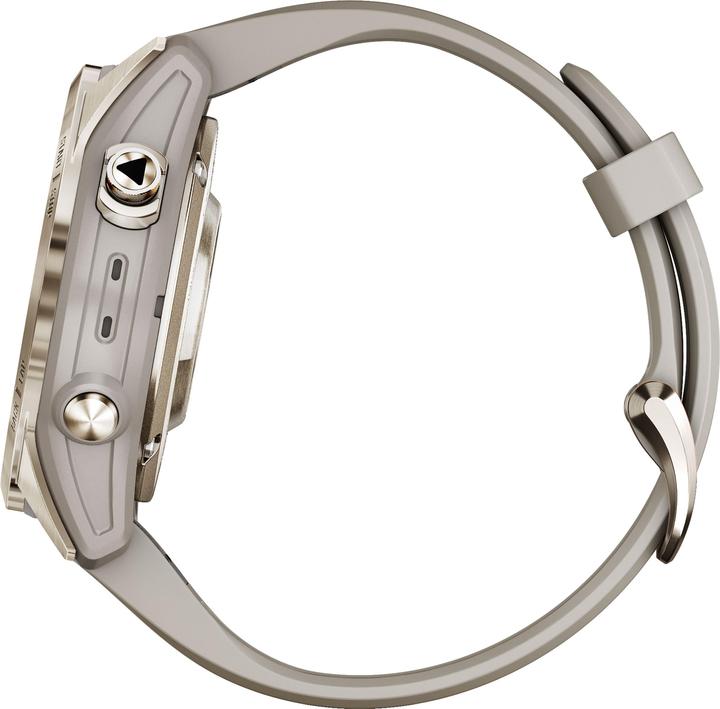 Image du produit Garmin Fenix 7S PRO GPS Montre multisports, Sapphire Solar Edition, blanc/or doux (42 mm)