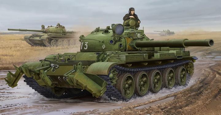 Actual product image Trumpeter Russian T-62 Mod.1975-KMT-6 Mine Plow...