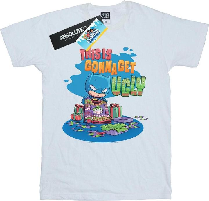 Super Friends Batman Joker Christmas Jumper TShirt (XL)