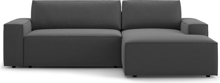 Actual product image Micadoni Velvet Right Corner Sofa With Bed Function And Box, "Jodie", 3 Seats, 246x151x86 Made in Europe (Corner sofa)