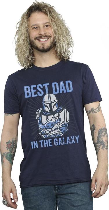 Immagine prodotto Star Wars Mandalorian Best Dad Galaxy Maglietta Uomo (L)
