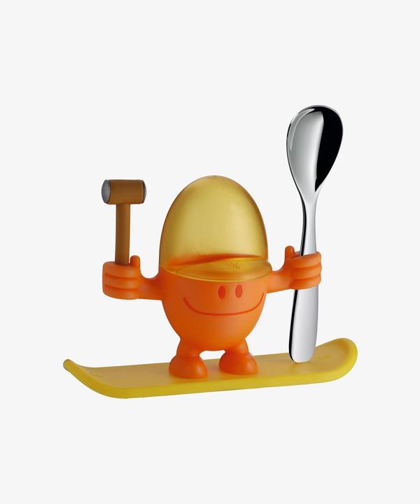 Produktbild WMF Eierbecher mit Löffel lustiger Eierbecher Kinder Kunststoff McEgg orange (1 x)