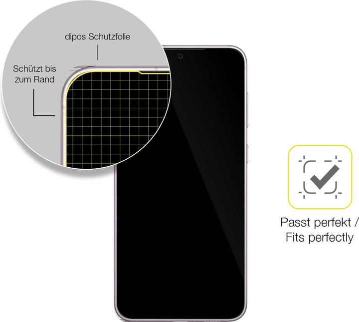 Actual product image Dipos 3D Full Cover Screen Protector (1 Piece, Samsung Galaxy S23+)