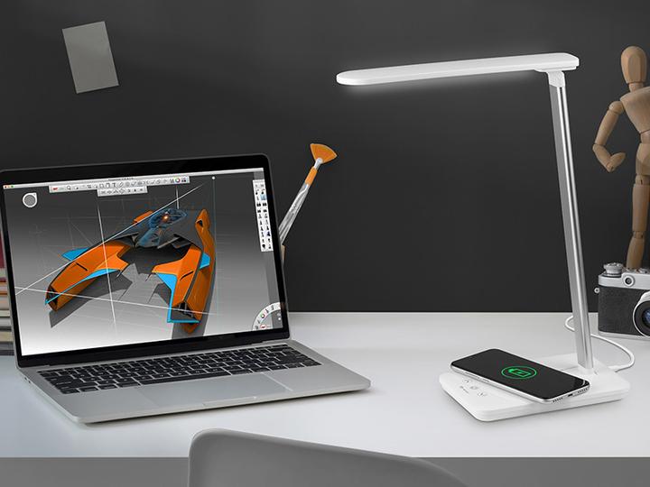 Actual product image Tracer table lamp Luna table lamp with 10W wireless charger (230 lm)