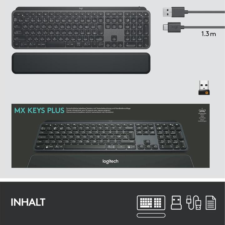 Image du produit Logitech MX Keys Plus (CH, Sans fil)