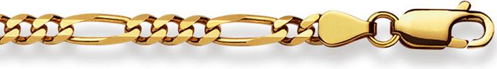 Natsumi Schmuck Halskette Gelbgold 9K/375 Figaro 4.0mm (375/9 K Gelbgold, 60 cm)