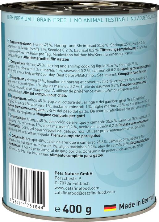 Immagine prodotto Catz Finefood No.13 Aringhe e gamberi (Adulto, 1 pz., 400 g)