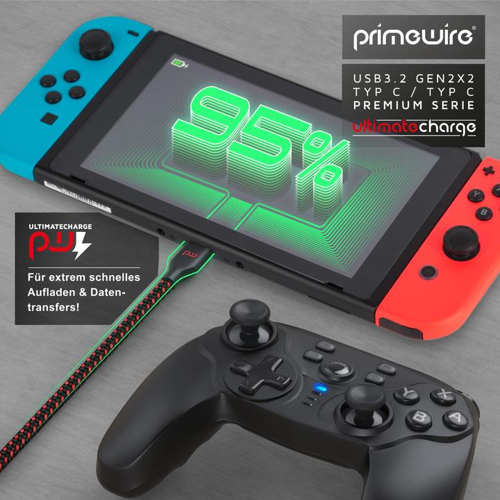 Produktbild Primewire USB-C 3.1 zu USB C Gen 2 Kabel / Ladekabel / Datenkabel für Smartphone, Tablet (1 m, USB 3.1)