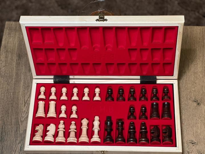 Actual product image Filipek Wood Knight wooden chess (46) (Multilingual)