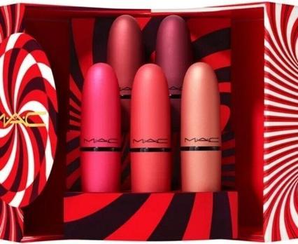 MAC Cosmetics Mistletoe Matte Powder Kiss Lipstick Set