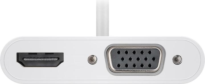 Produktbild Goobay USB-C™ Multiport-Adapter HDMI™+VGA, 1 Stk. im Polybeutel, Weiss (USB-C, 2 Ports)