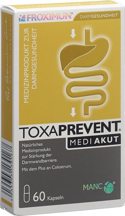 Produktbild Froximun Toxaprevent Medi AKUT (60 Stück, Kapseln, 500 g)