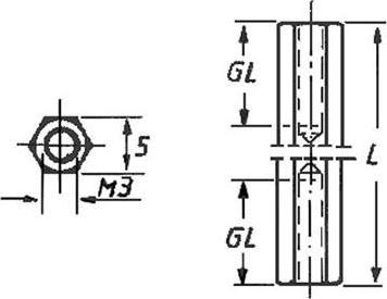 Produktbild Velleman STAHL-ABSTANDSBOLZEN 10 mm - M2.5