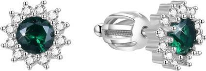 Beneto Silver earrings with zircons AGUP1609S (L)